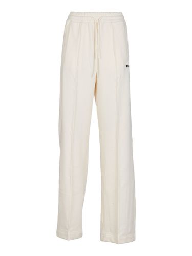 Logo Embroidered Drawstring Waist Track Pants - MSGM - Modalova