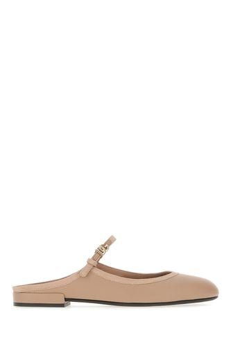 Antiqued Pink Nappa Leather Mules - Dolce & Gabbana - Modalova