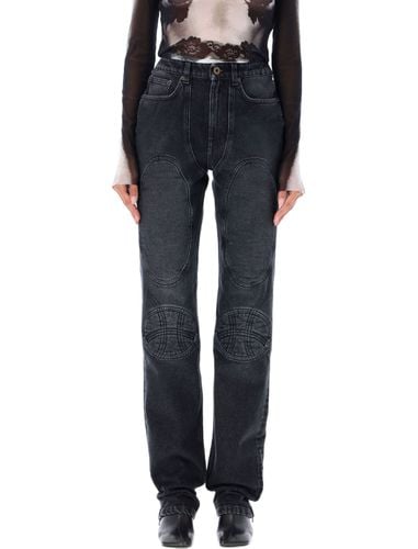 Lacing Knee Bonded Jeans - Jean Paul Gaultier - Modalova