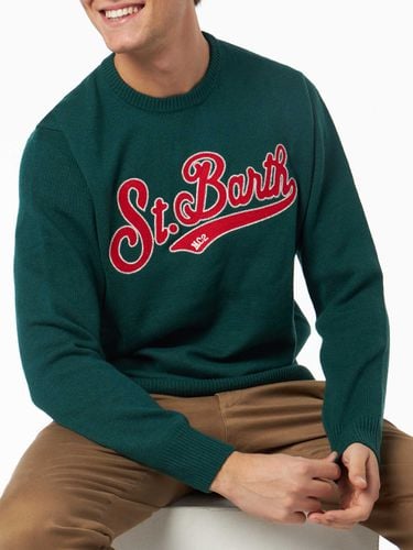 Man Crewneck Sweater With St. Barth Embroidery - MC2 Saint Barth - Modalova