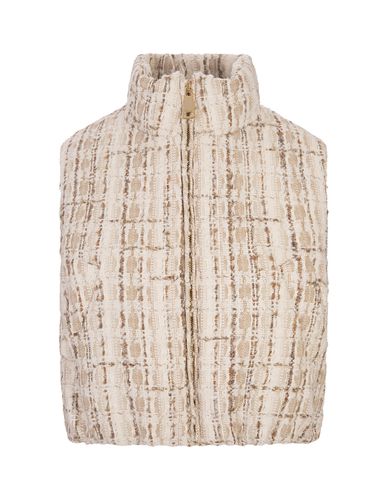 Beige Tweed Joy Cropped Vest - Khrisjoy - Modalova