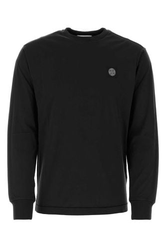 Stone Island Black Cotton T-shirt - Stone Island - Modalova