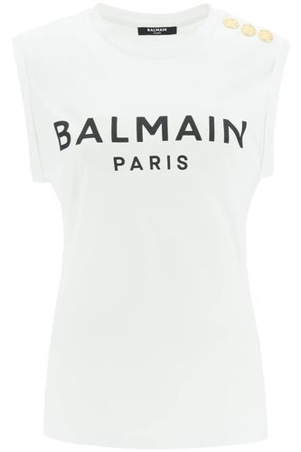 Balmain Logo Print T-shirt - Balmain - Modalova