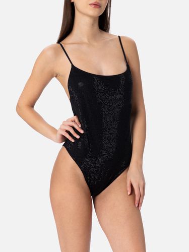 Woman One-piece Swimsuit Cecille With Rhinestones - MC2 Saint Barth - Modalova