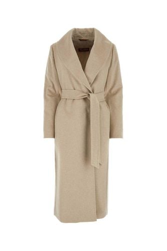 Belted Long-sleeved Coat - Max Mara Studio - Modalova