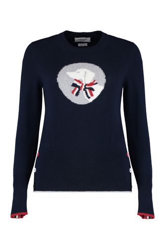 Virgin Wool Crew-neck Sweater - Thom Browne - Modalova