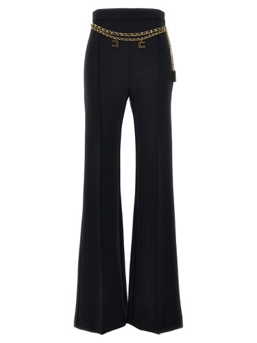 Logo Charms Belted Pants - Elisabetta Franchi - Modalova