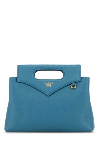 Turquoise Leather Mini Soft Diamond Handbag - MCM - Modalova