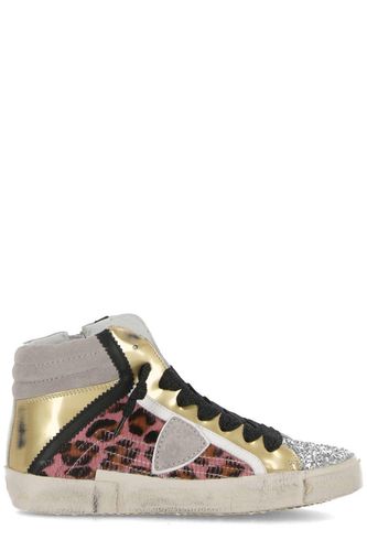 Prsx Glittered High-top Sneakers - Philippe Model - Modalova