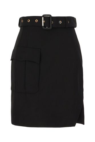 Black Wool Blend Skirt - Alexander McQueen - Modalova