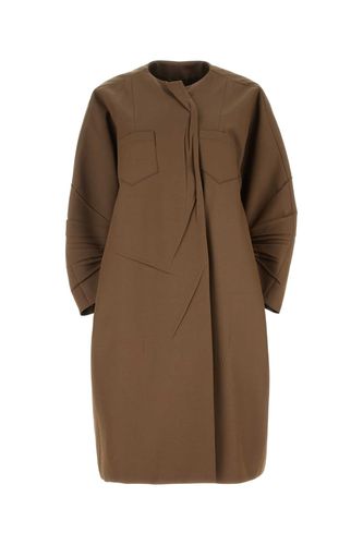 Prada Brown Gabardine Overcoat - Prada - Modalova