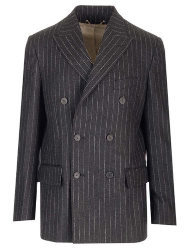 Flannel Pinstripe Blazer - Golden Goose - Modalova