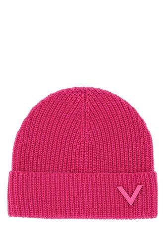 Pink Pp Cashmere Beanie Hat - Valentino Garavani - Modalova