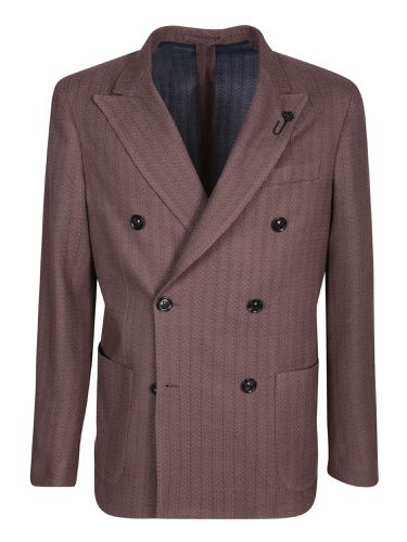 Jersey Double-breasted Jacket - Lardini - Modalova