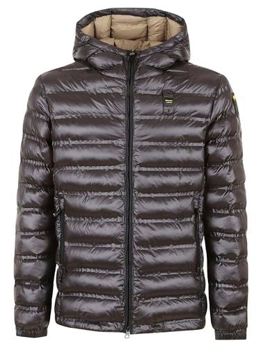 Logo Patched Slim Padded Jacket - Blauer - Modalova