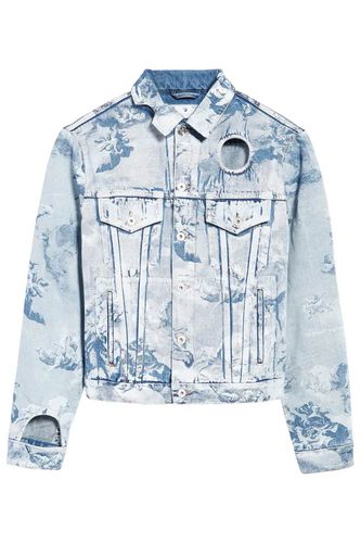 Off-White Printed Denim Jacket - Off-White - Modalova