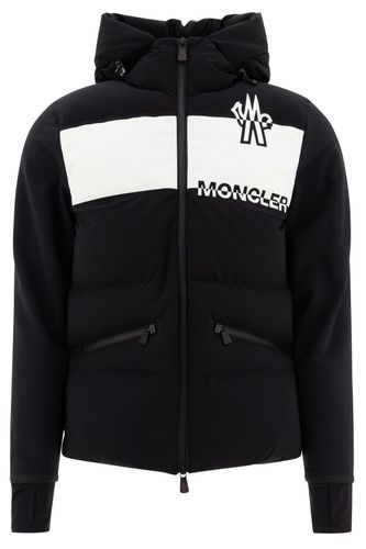 Logo Printed Hooded Down Jacket - Moncler Grenoble - Modalova