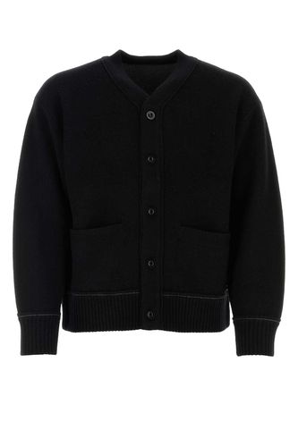 Sacai Black Cashmere Blend Cardigan - Sacai - Modalova