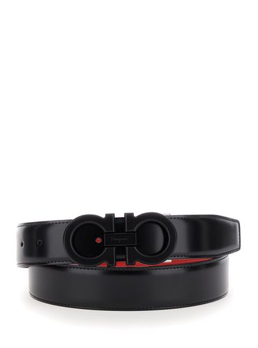 And Red Reversible Belt With Gancini Buckle In Leather Man - Ferragamo - Modalova