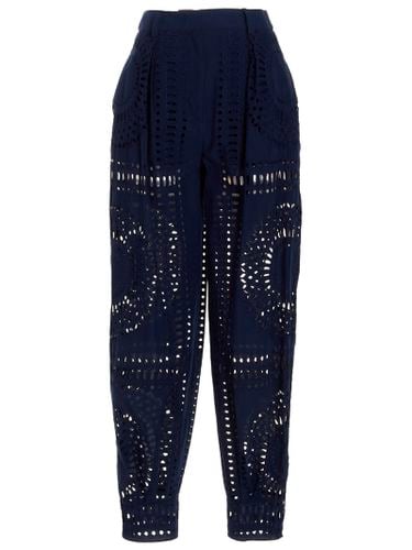 Embroidered Cotton Pants - Alberta Ferretti - Modalova