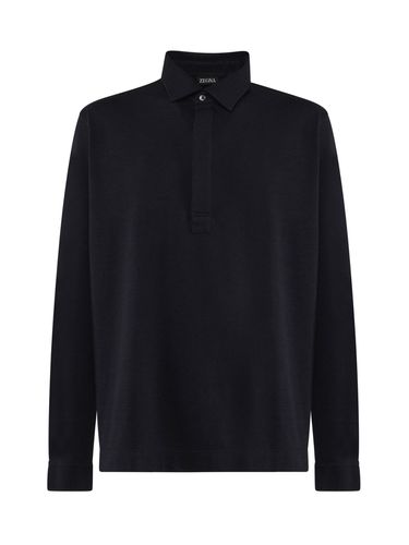 Zegna Long-sleeved Polo Shirt - Zegna - Modalova