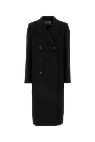 Prada Black Wool Coat - Prada - Modalova