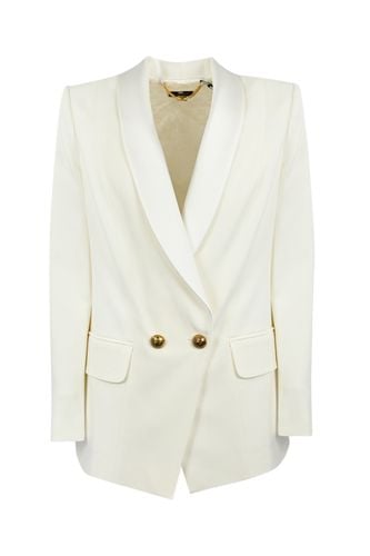 Double-breasted Viscose Blazer - Elisabetta Franchi - Modalova