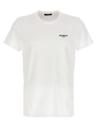 Balmain Flocked Logo T-shirt - Balmain - Modalova