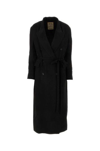 Uma Wang Black Satin Callie Coat - Uma Wang - Modalova