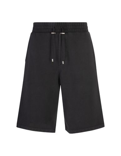 Cotton Bermuda Shorts With Vintage Logo - Balmain - Modalova