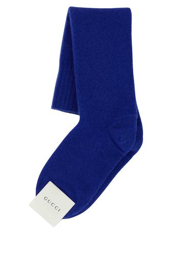 Electric Blue Stretch Cashmere Blend Socks - Gucci - Modalova