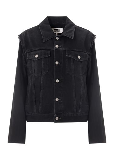 Denim Striped Wool Sleeve Jacket - MM6 Maison Margiela - Modalova