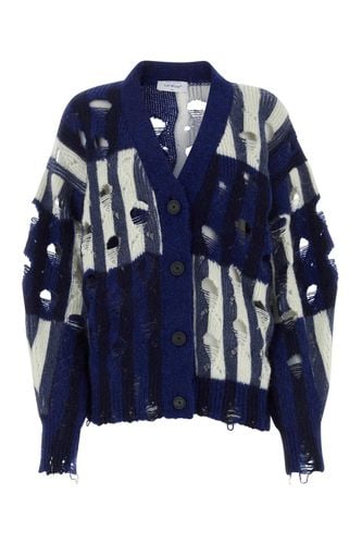 Distressed Knitted Cardigan - Off-White - Modalova