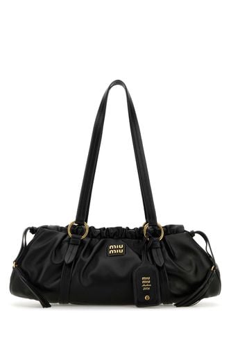 Black Leather Joie Shoulder Bag - Miu Miu - Modalova