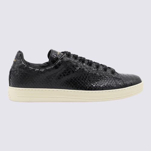 Tom Ford Black Leather Sneakers - Tom Ford - Modalova