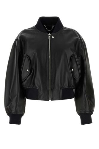 Gucci Black Leather Bomber Jacket - Gucci - Modalova