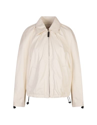 Cream Leather Lightweight Jacket - Marni - Modalova