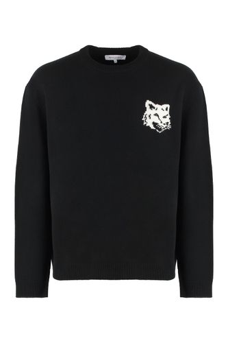 Crew-neck Wool Sweater - Maison Kitsuné - Modalova