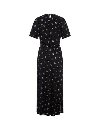 Printed Viscose Midi Dress - MSGM - Modalova