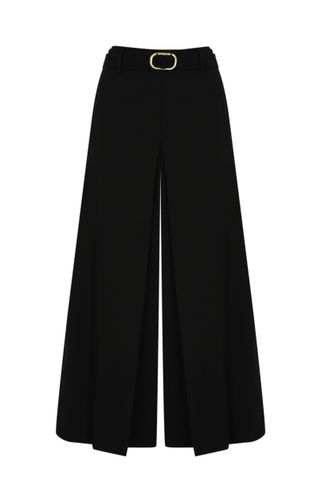 Wool Culottes With Oval T Belt - TwinSet - Modalova