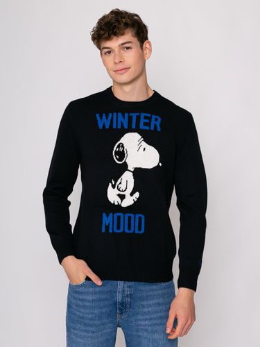 Man Sweater Winter Mood Snoopy Print Snoopy - Peanuts Special Edition - MC2 Saint Barth - Modalova