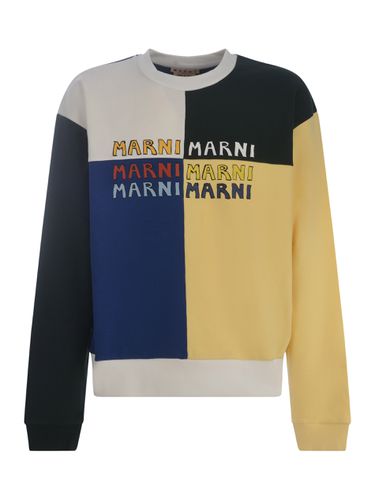 Puzzle Logo Brushed Sweatshirt - Marni - Modalova