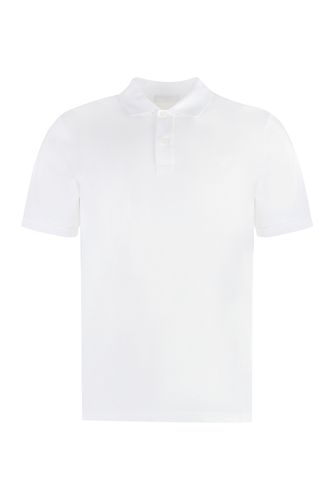 Short Sleeve Cotton Pique Polo Shirt - Prada - Modalova