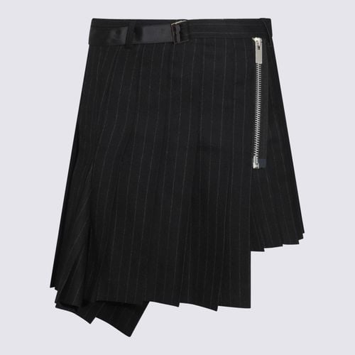 Sacai Black Wool Skirt - Sacai - Modalova