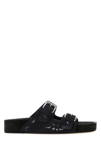 Black Suede Lennyo Slippers - Isabel Marant - Modalova