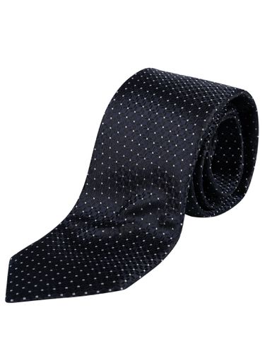 Zegna Dotted Monogram Neck Tie - Zegna - Modalova