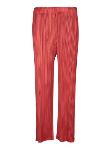 Pleated Straight Leg Pants - Pleats Please Issey Miyake - Modalova