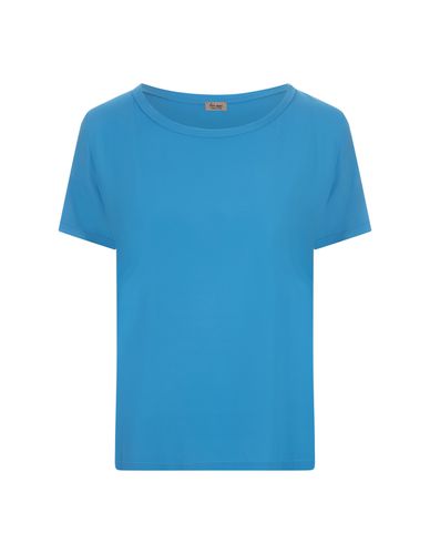 Her Shirt Blue Opaque Silk T-shirt - Her Shirt - Modalova