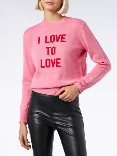 Woman Crewneck Sweater I Love To Love Print Niki Dj Special Edition - MC2 Saint Barth - Modalova