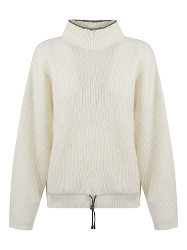 High Neck Ribbed Sweater - Brunello Cucinelli - Modalova